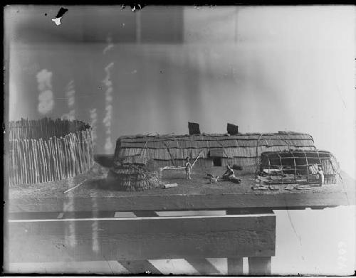 Model in museum at Providence, Rhode Island - habitation in New England