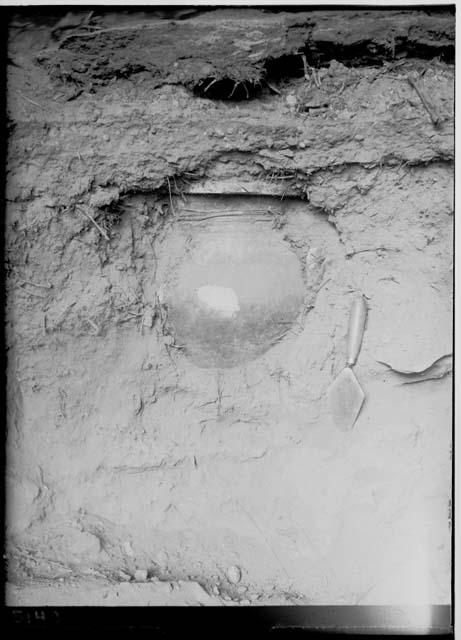 Pot in situ, Burial Cave