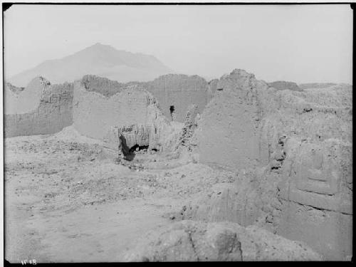 High courts with decorated walls nw of the House of the Nuns. O' Donovan group