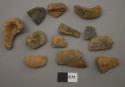 Fragments of pottery objects