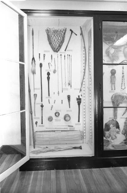 Case in the African Hall of the Peabody Museum, 1966