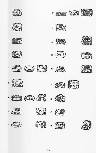 Plate V - Writing of the Maya Indians, page 324
