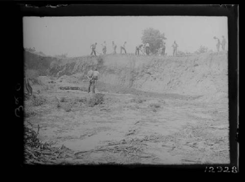 Start of work on Pit 1; Looking east