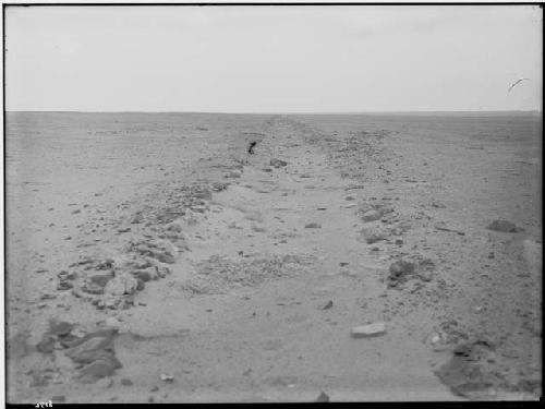 Traces of ancient road on the plain near Trujillo