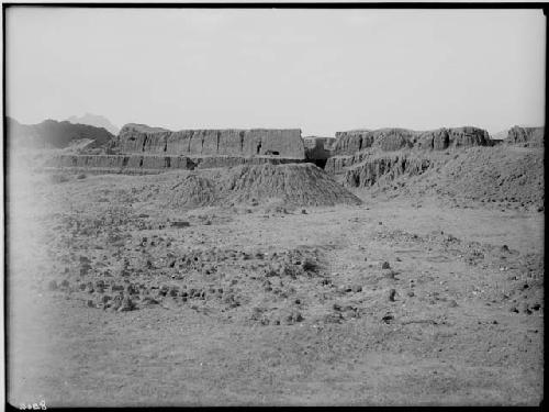 Terraces of building looking toward southwest. Velarde group