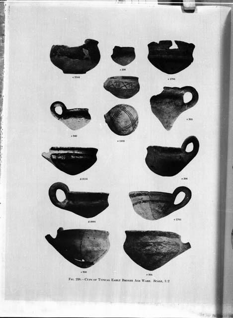 Cups of typical early bronze age ware