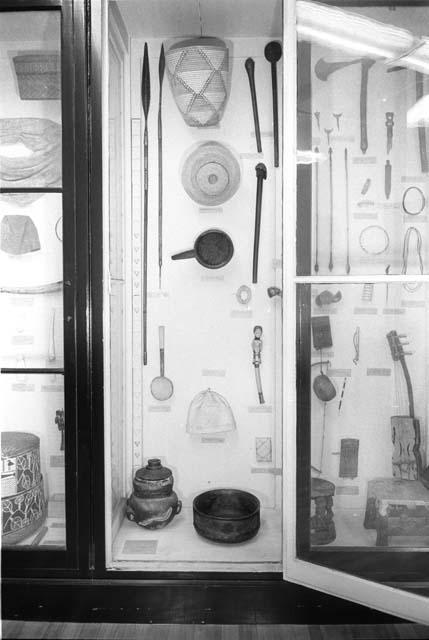 Case in the African Hall of the Peabody Museum, 1966