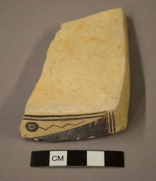 Part of rectangular dish--pottery