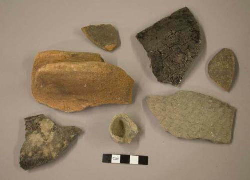 Assorted sherds of different types