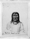 Watercolor by Paul Kane: Blackfoot, a chief, Mis-he-nae-kin