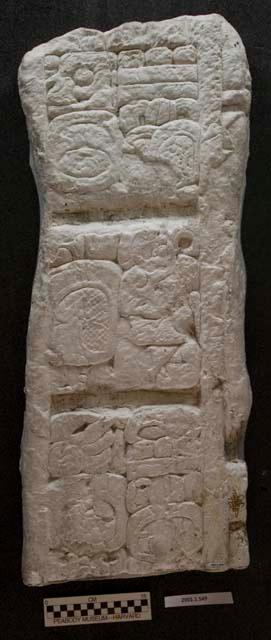 Cast of part of Stela I, north, top glyphs