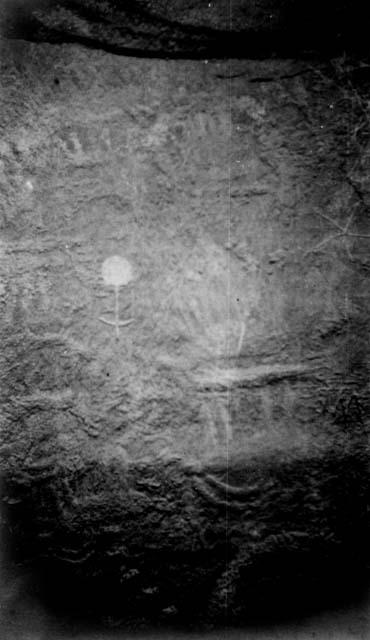 Ancient and recent pictographs, Hiskey Ranch