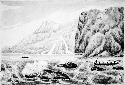 Lieutenant Back, R. N. Del expedition doubling Cape Barrow, July 25, 1821