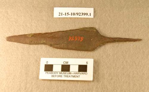 Metal, copper projectile point