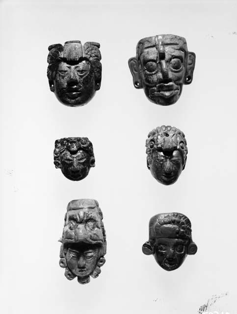 Carved jade heads