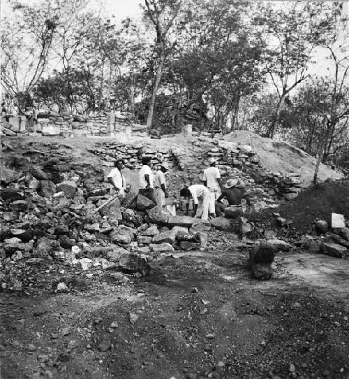 Stairway under repair, Structure Q-82