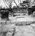 Floors and benches, Structure Q-82; Center axis of temple