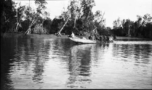 Men in canoe