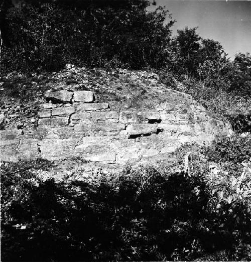 Masonry of lower terrace at southwest corner of large (northern) substructure