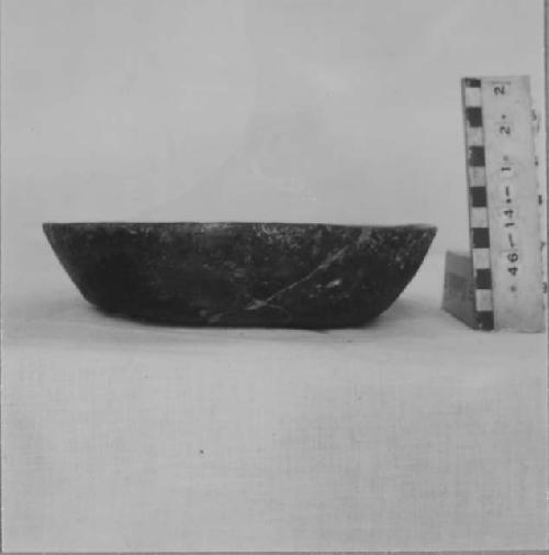 Low Black-Slipped Simple Silhouette Bowl or Plate