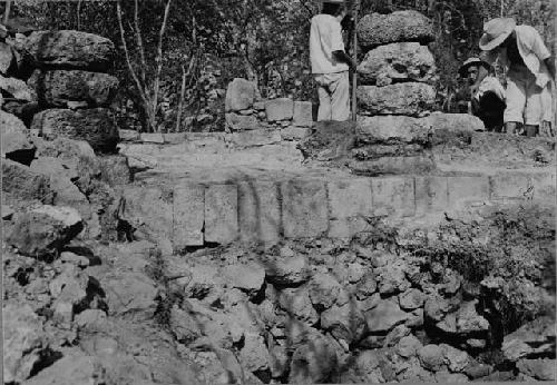 Plinth and columns at Structure Q153