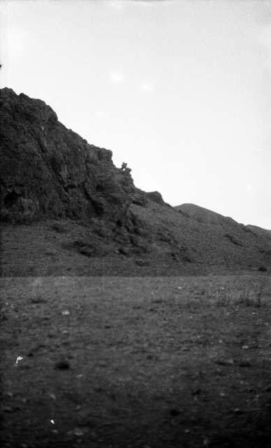 Cliff of caves