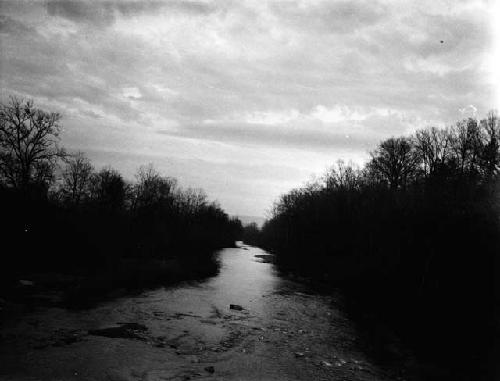 River near village site on Oliver Farm