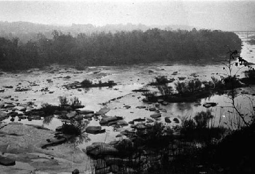 Indian fish traps in the James River at Richmond