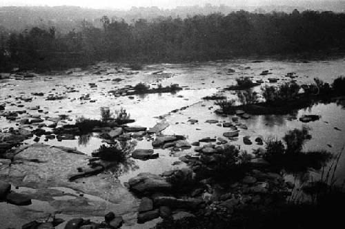 Indian fish traps in the James River at Richmond