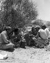 Picnic lunch in Wadi midway between Turaif and Qaf on edge of Wadi Sirhan