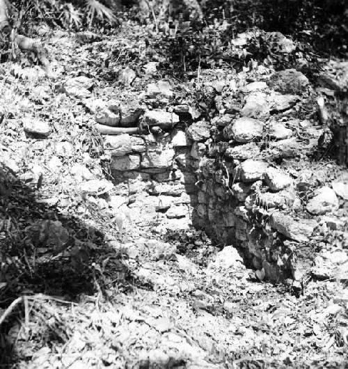 Edificio de Los Grandes Columnas main stairway & face of platform-East Facade.