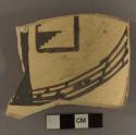 Restored Awatovi black-on-yellow potsherd