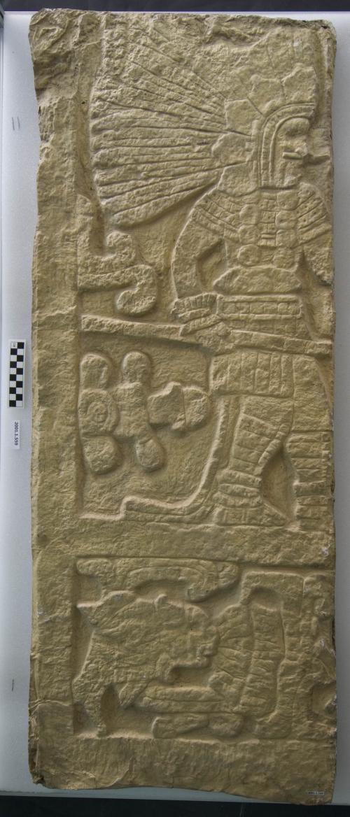 Cast of part of Ballcourt, Chamber E, Row A, Figure 1