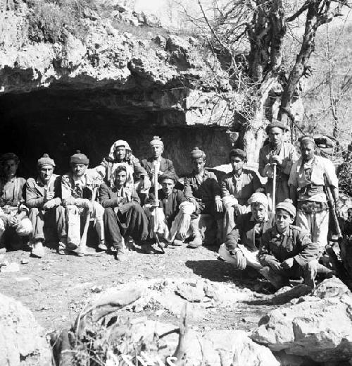 Assyrian from Havdian outside Pastun cave on Jebel Baradost near Rowandiz