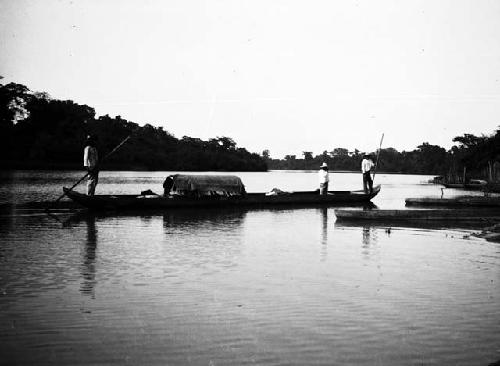 Men in boat on Usumacinta River