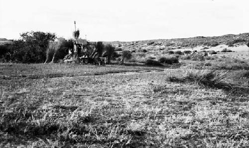 Shrine at Kharagantai obo in distance