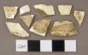 Ceramic, creamware sherds, fragments