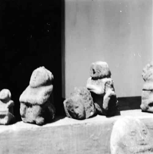 Sculptured figures in office of Garcia Payon, Jalapa