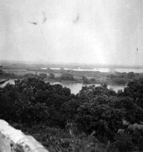 View from main mound towards the east over Island Chinal