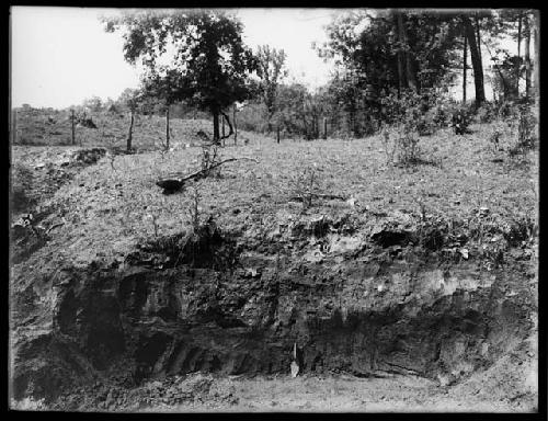 Excavation mound