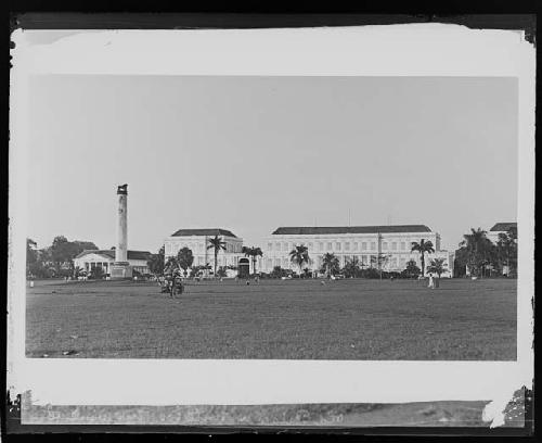 Buildings in landscape view