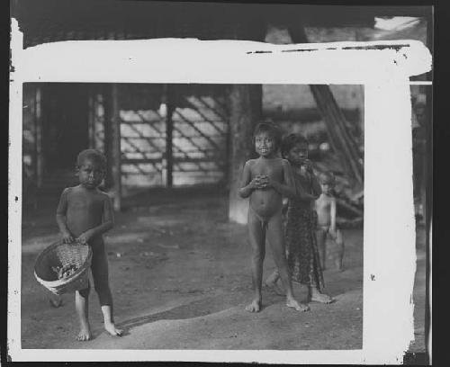 Children with baskets