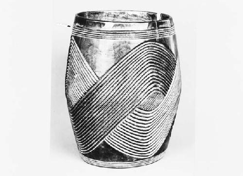 Decorated, engraved cup