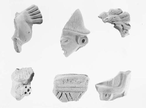 Pottery fragments figurines