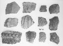 Potsherds from various levels