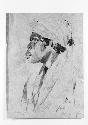 Photograph of wash drawing of native of five island