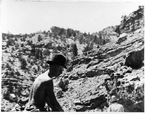 Photo of Waldo Forbes Going Up Cottonwood Canyon