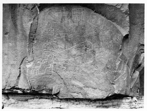 Photo of Pictographs. Southeast of Awatovi under ruin.