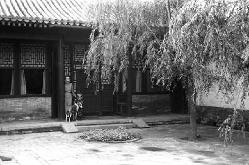 Peiping - Shansi, June 1935, David and Katharine in back court