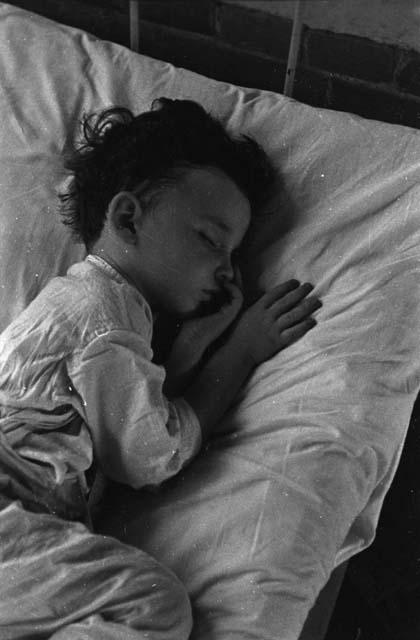 Yutaoho, Shansi, July 1935, David asleep